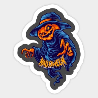 Halloween Smiling Pumpkin Character Terror Sticker